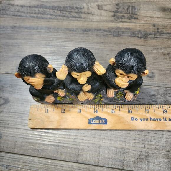 Monkey figure Hear, see, speak no evil good condition FF - Picture 2 of 8